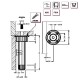 Pied de meuble ABS H 100 mm réglable +15 mm (lot de 4)