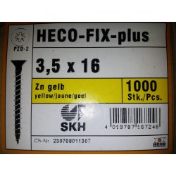 3.5 x 16 Zingue Jaune HECO-FIX-plus