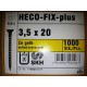 3.5 x 20 Zingue Jaune HECO-FIX-plus