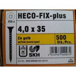 Vis 4 x 35 Zingue Jaune HECO-FIX-plus