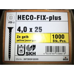 4 x 25 Zingue Jaune HECO-FIX-plus