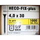 4 x 30 Zingue Jaune HECO-FIX-plus