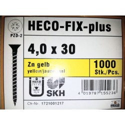 Vis 4 x 30 Zingue Jaune HECO-FIX-plus