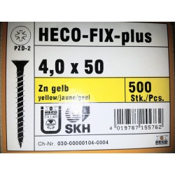 Vis 4 x 50 Zingue Jaune HECO-FIX-plus