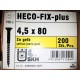 4.5 x 80 Zingue Jaune HECO-FIX-plus