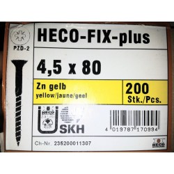 Vis 4.5 x 80 Zingue Jaune HECO-FIX-plus