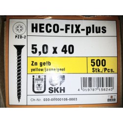 Vis 5 x 40 Zingue Jaune HECO-FIX-plus