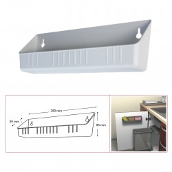 Bac plastique blanc sans séparateur 280 mm MSA C5000