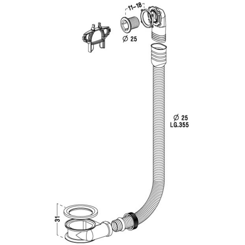 intercalaire pour lavabo nicoll 0201152 917S - FranceBrico